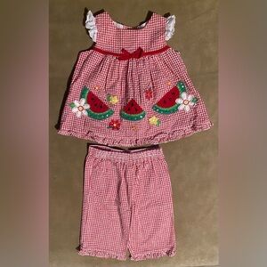 Vintage Good Lad Red Gingham Watermelon 🍉 Set